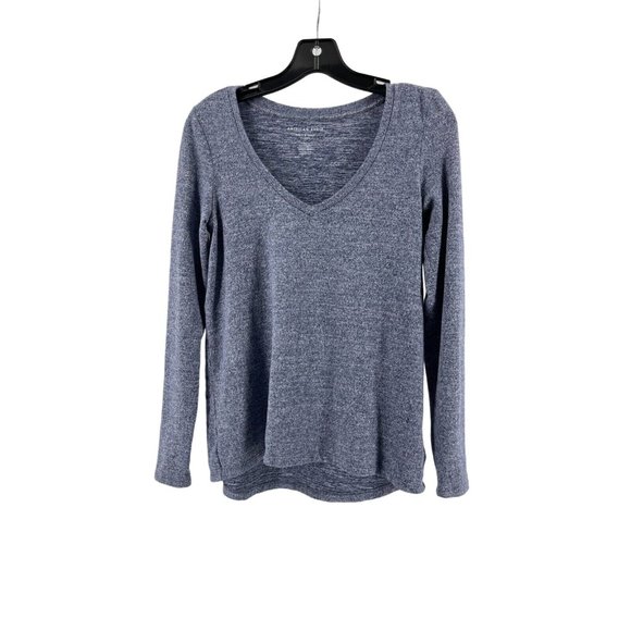 American Eagle Soft & Sexy Plush Women's Blue Long Sleeve Shirt Top Size Small - Picture 2 of 12